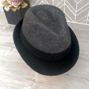 San Diego Hat Co. Gray Black Wool Polyester Men Fedora L/XL